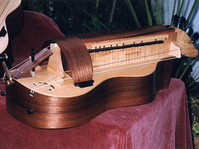 Undecorated copy of Colson a Mirecourt Hurdy-Gurdy by Chris Allen and Sabina Kormylo