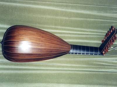 Back view of Hans Frei Lute by Chris Allen and Sabina Kormylo